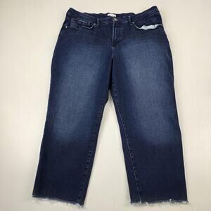 Good American Jeans Womens 20-26 Always Fits Classic Raw Hem Stretch Denim Pants